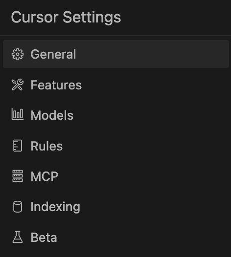 Cursor Settings Screen